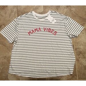 Ingrid + Isabel Short Sleeve Graphic Maternity T-Shirt "MAMA VIBES" Size XL NWT